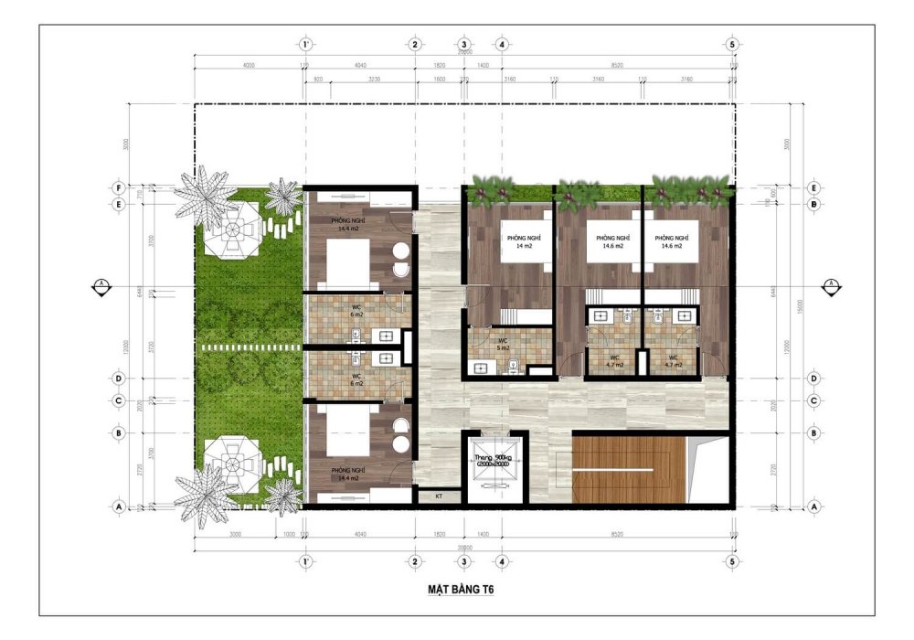 Thiết kế tầng 6 dự án Flamingo Crown Bay Thanh Hoá