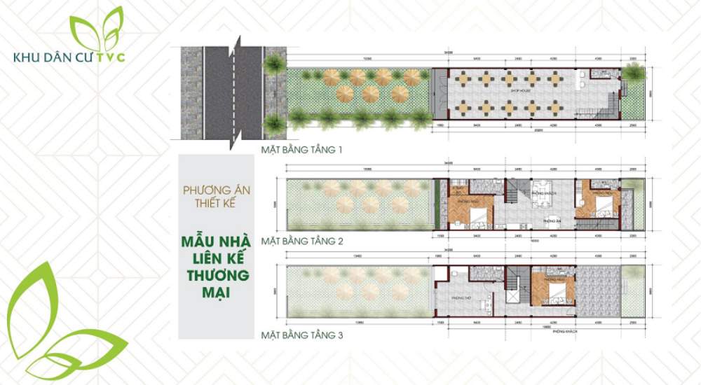Thiết kế nhà liên kế thương mại dự án Khu dân cư TVC Củ Chi