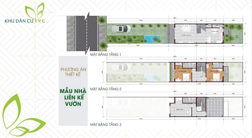 Thiết kế mẫu nhà vườn dự án Khu dân cư TVC Củ Chi