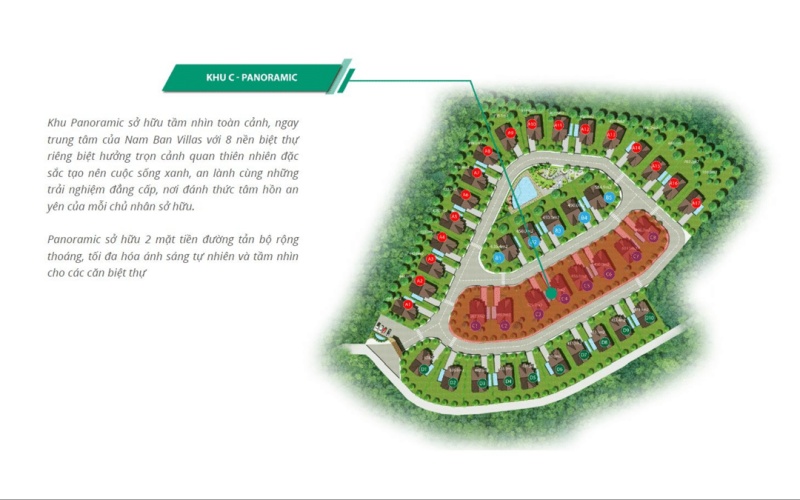 Mặt bằng phân lô Khu C Panoramic