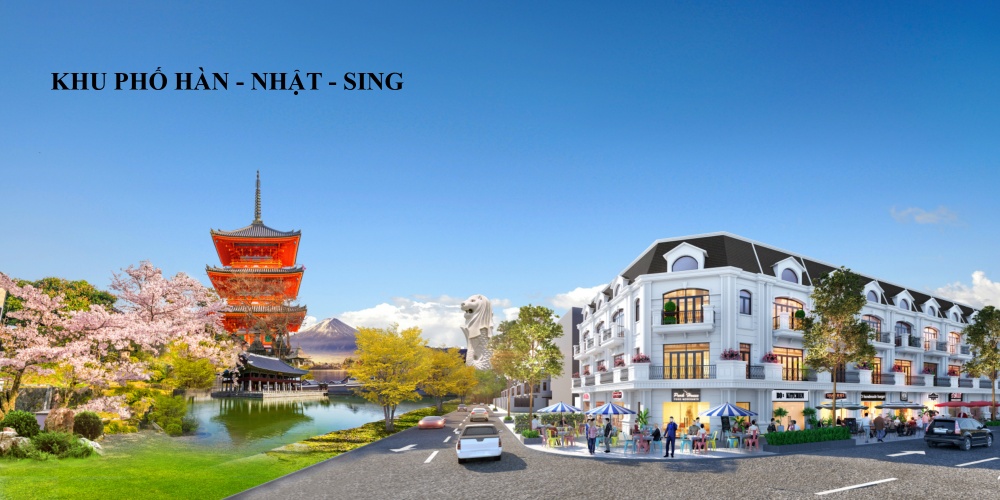 Thiết kế khu phố Hàn-Nhật-Sing tại Kỳ Co Gateway 