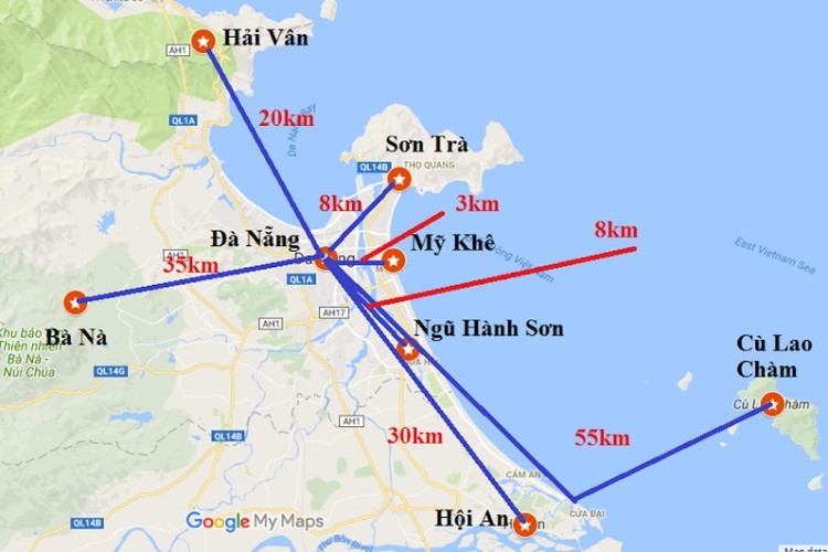Bản đồ du lịch Đà Nẵng
