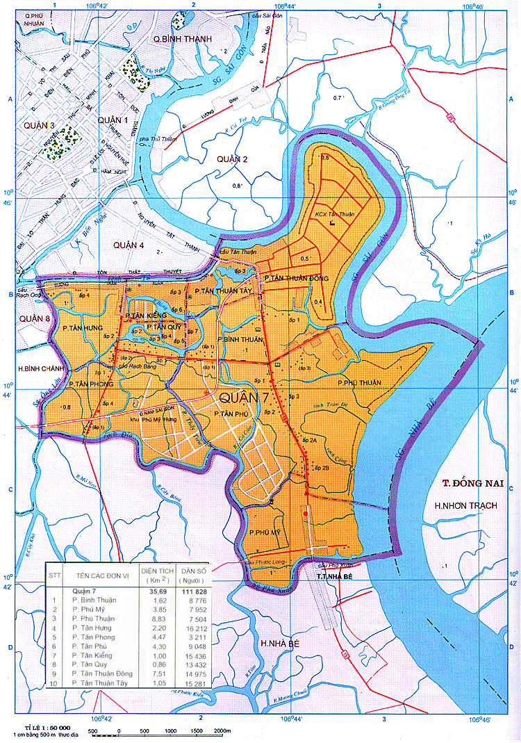 3.7. Bản đồ hành chính Quận 7 TP HCM