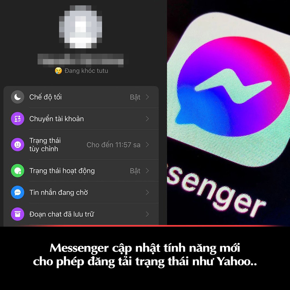 Messenger cập nhật tính năng mới cho phép người dùng đăng tải trạng thái như Yahoo trước đây