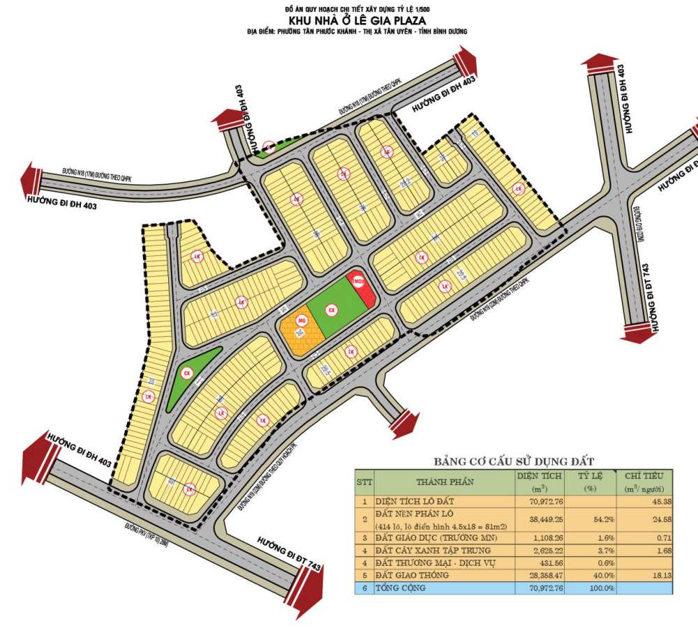 Sơ đồ phân lô dự án Lê Gai Plaza