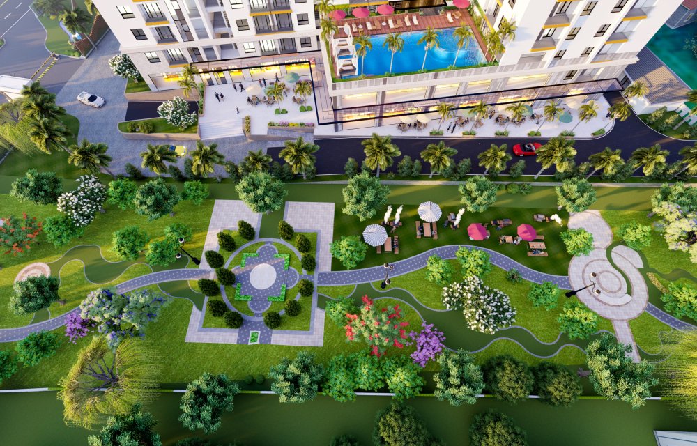 Công viên dự án căn hộ Minh Quốc Plaza