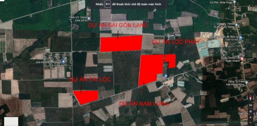 Khắc hoạ các dự án đất nền Bàu Bàng ở Long Nguyên dọc theo tuyến đường DH 619