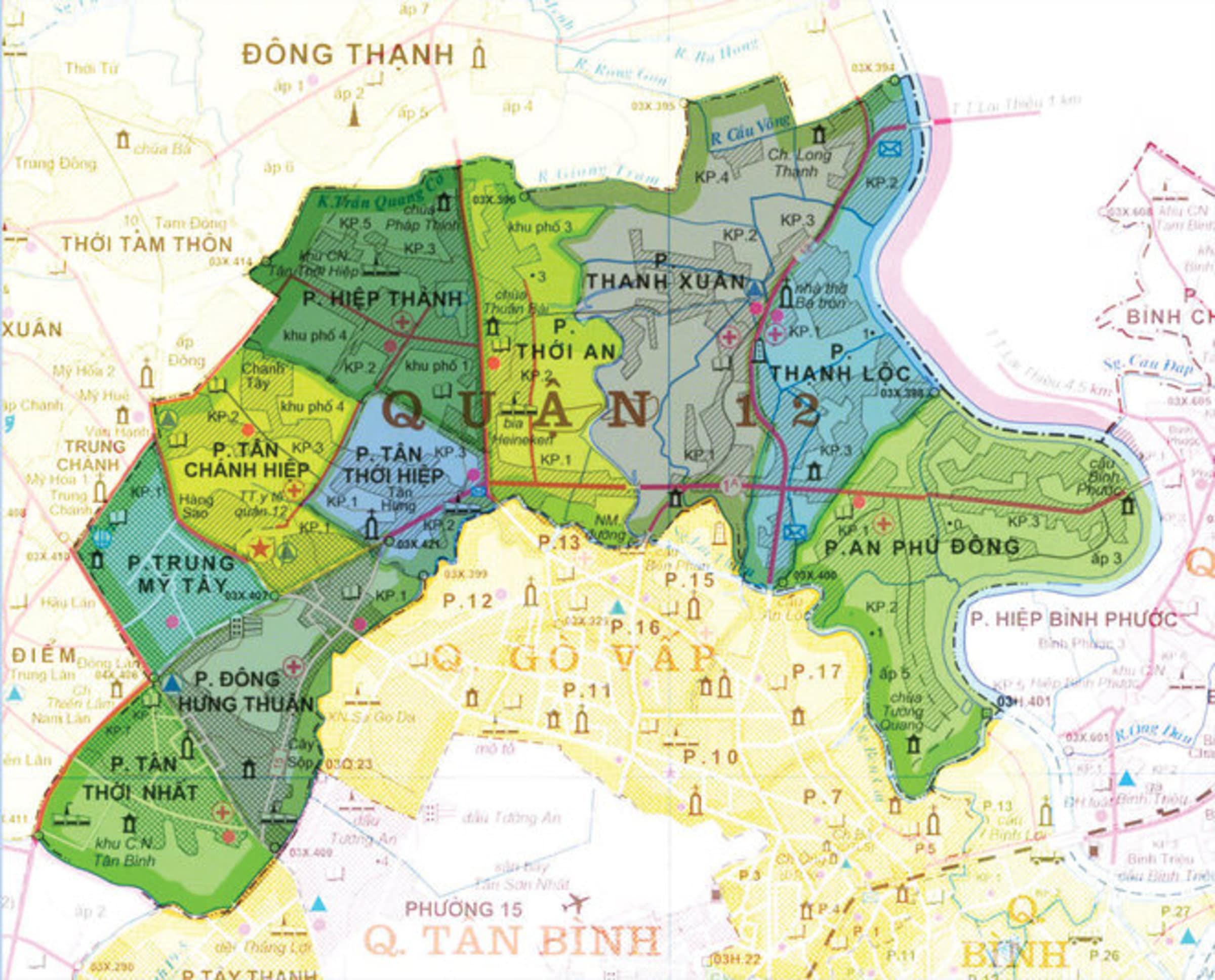 Bản đồ quy hoạch phát triển không gian Quận Tân Bình đến năm 2030