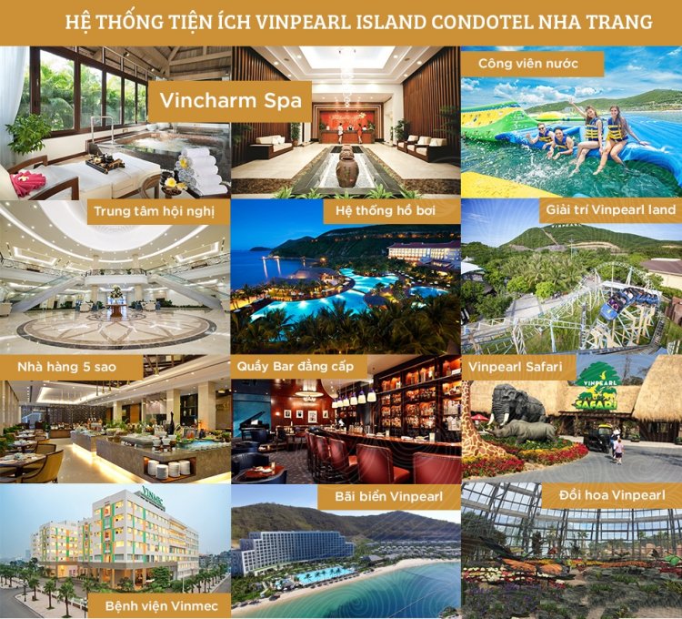 Tiện ích dự án Vinoasis Nha Trang (Vinpearl Island Condotel Hòn Tre)