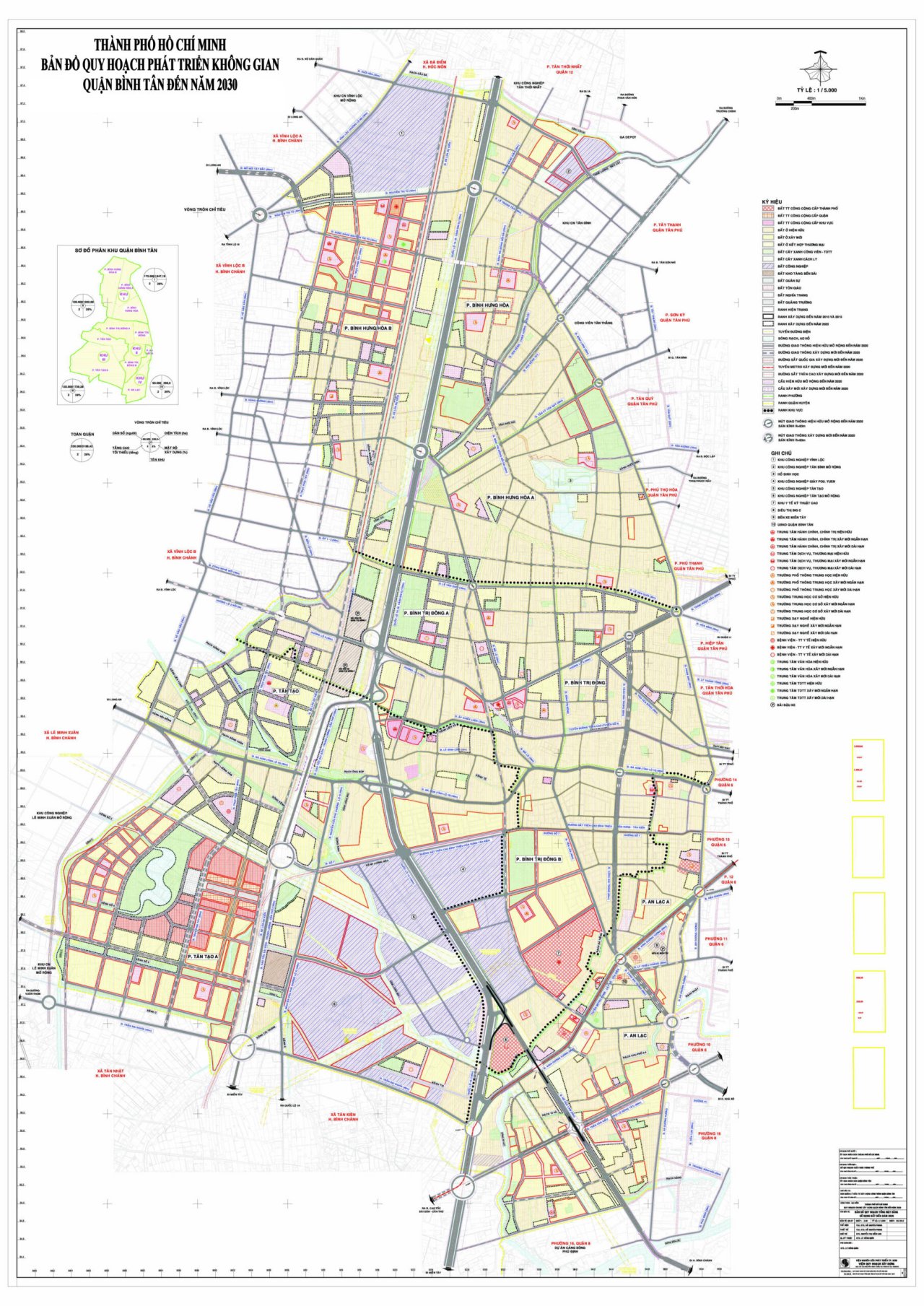 Bản đồ quy hoạch phát triển không gian Quận Tân Bình đến năm 2030