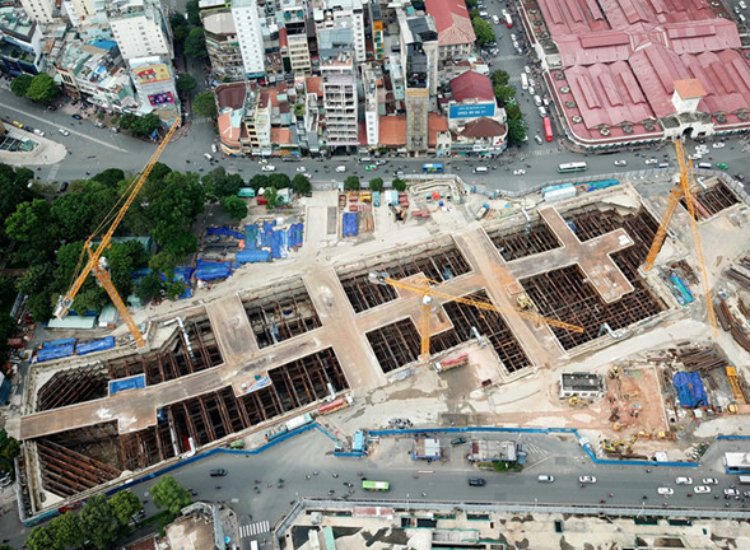 Hình ảnh thực tế dự án tuyến metro số 2 đoạn Bến Thành - Tham Lương