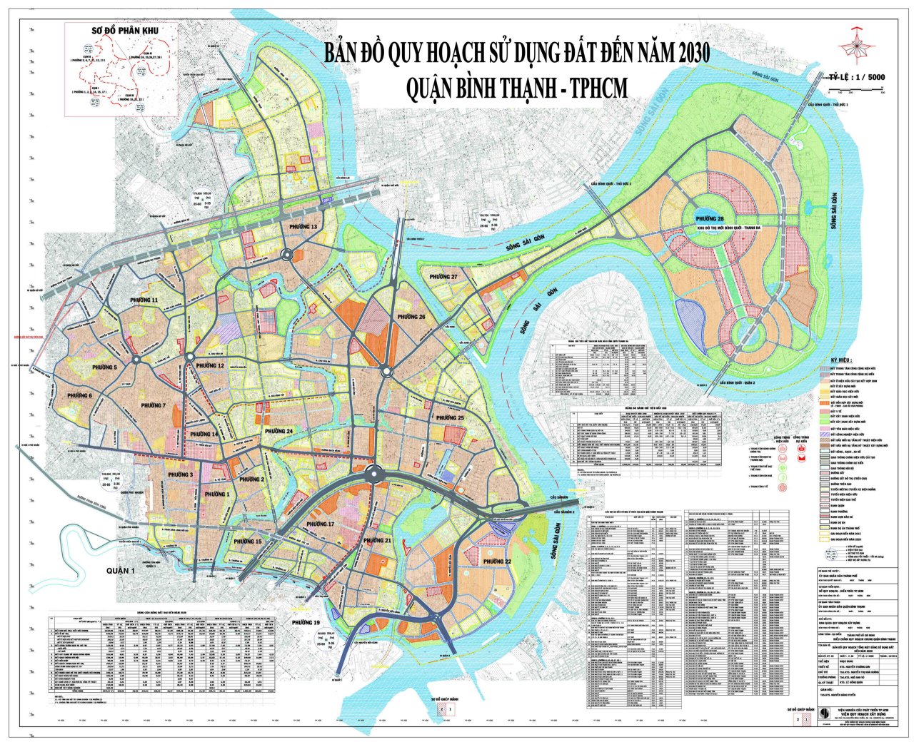 Bản đồ quy hoạch sử dụng đất đến năm 2030 tại Quận Bình Thạnh