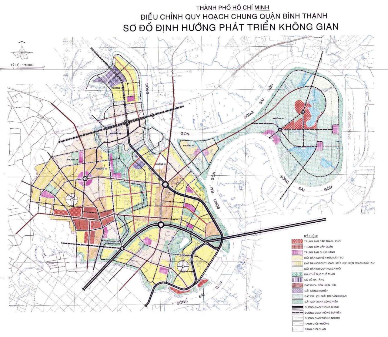 Bản đồ điều chỉnh quy hoạch không gian tại Quận Bình Thạnh năm 2022