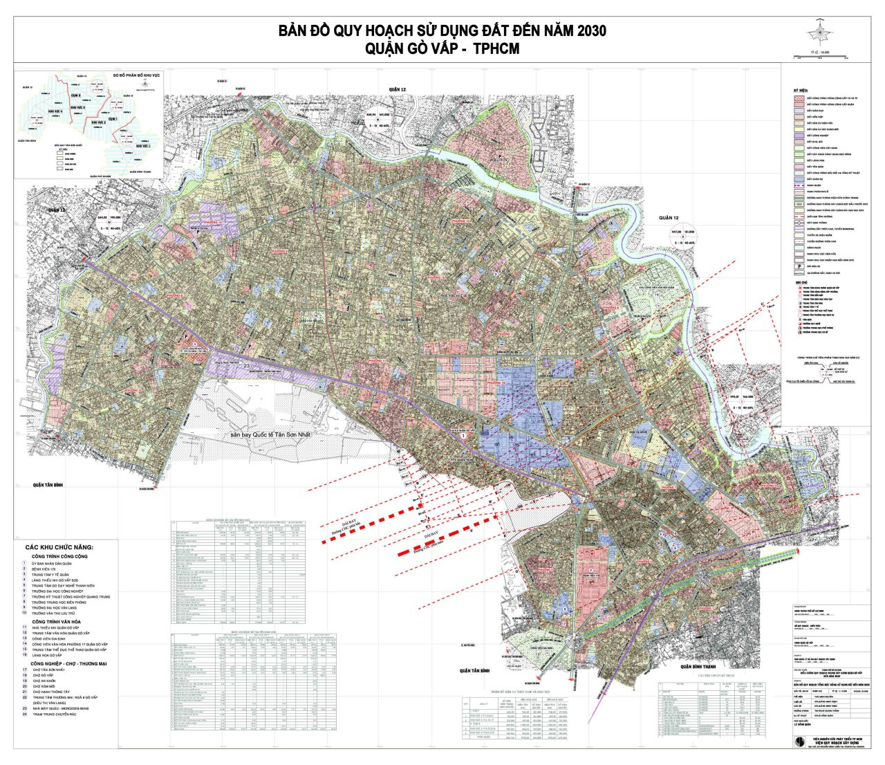 Bản đồ quy hoạch sử dụng đất Quận Gò Vấp đến năm 2030