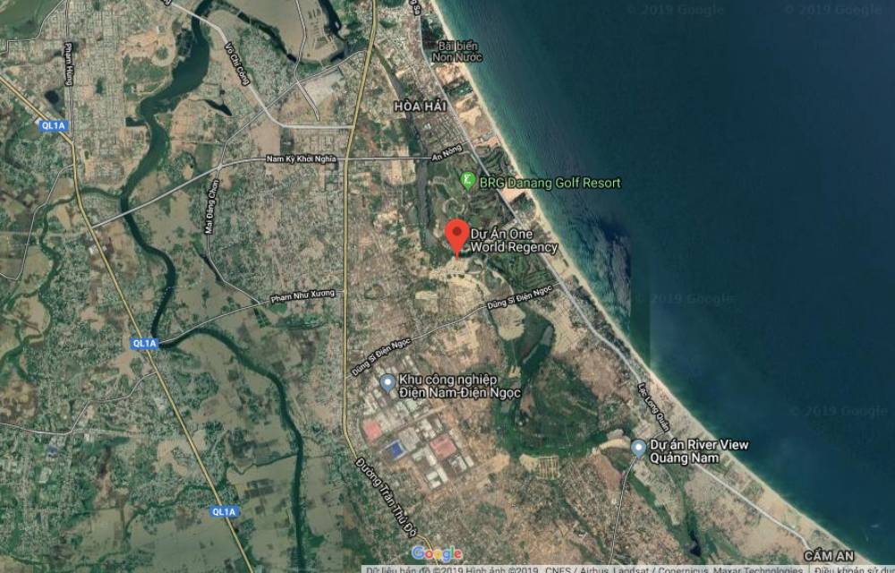 Vị trí dự án Regal One World Regency Quảng Nam trên Google Maps