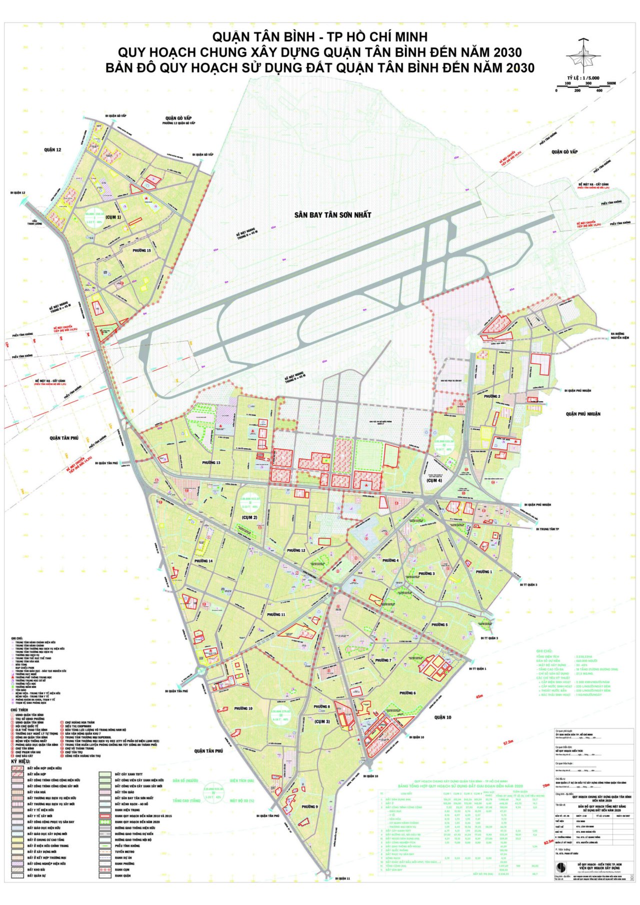 Bản đồ quy hoạch sử dụng đất tại Quận Tân Bình đến năm 2030