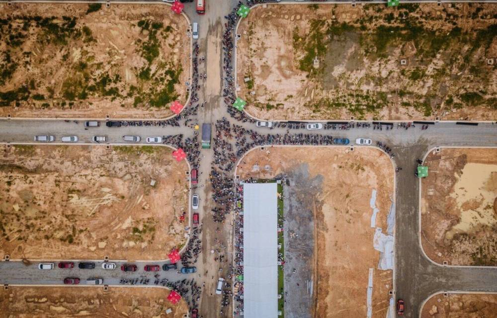 Hình ảnh thực tế chụp trên cao dự án Hana Garden Mall