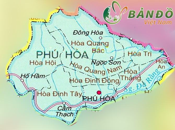 Bản đồ huyện Phú Hòa