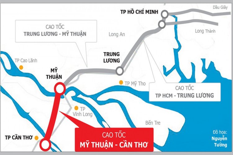 Bản đồ quy hoạch cao tốc Mỹ Thuận - Cần Thơ