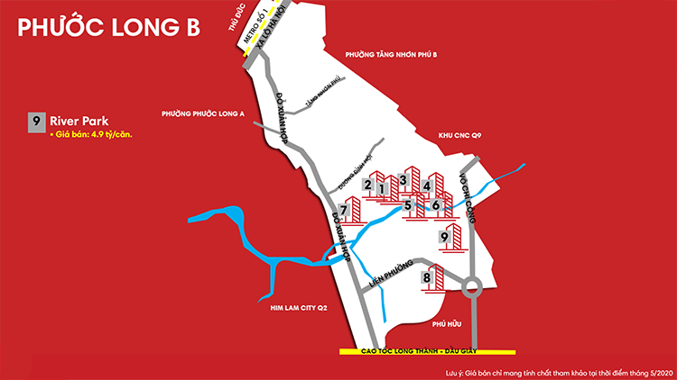 Bảng giá nhà phố & biệt thự tại Phường Phước Long B, Quận 9