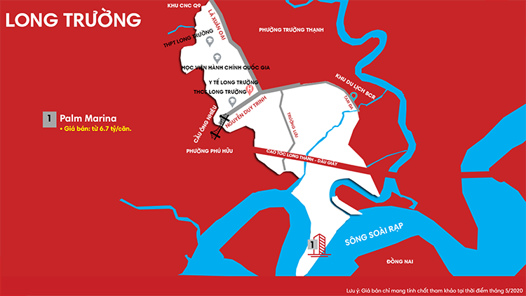 Bảng giá nhà phố & biệt thự tại Phường Long Trường, Quận 9