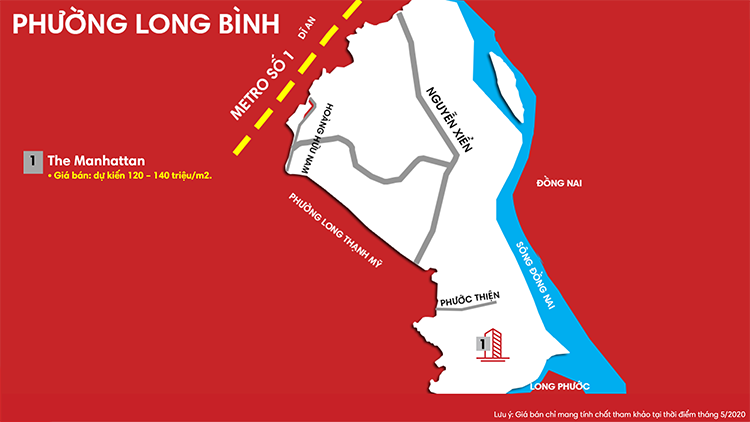 Bảng giá nhà phố & biệt thự tại Phường Long Bình, Quận 9