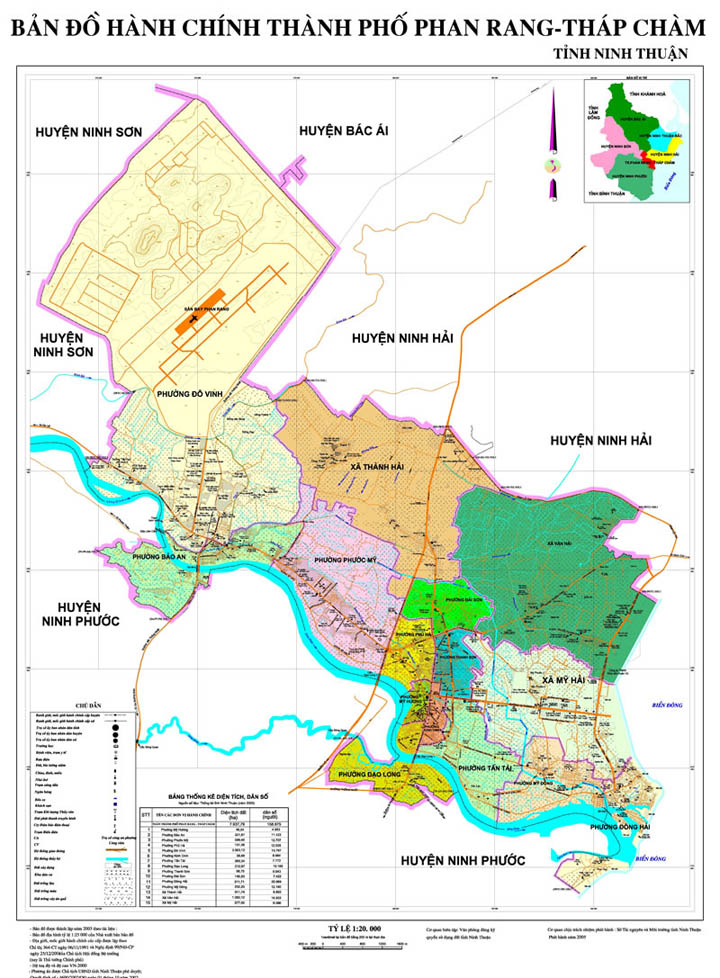 Bản đồ hành chính thành phố Phan Rang – Tháp Chàm