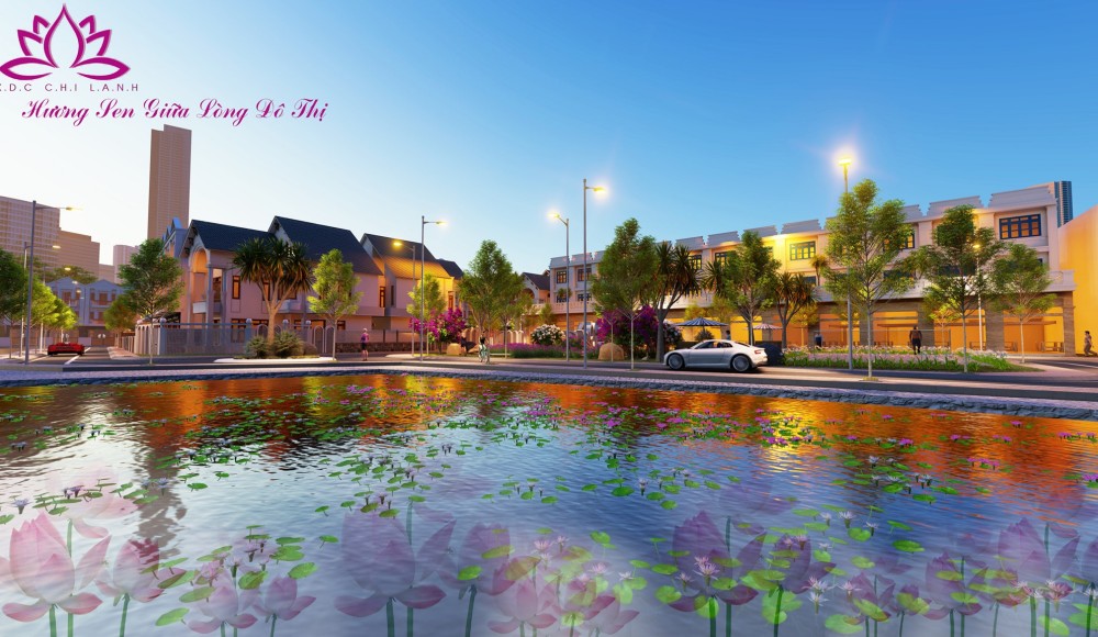 Hồ sen làm chủ đạo