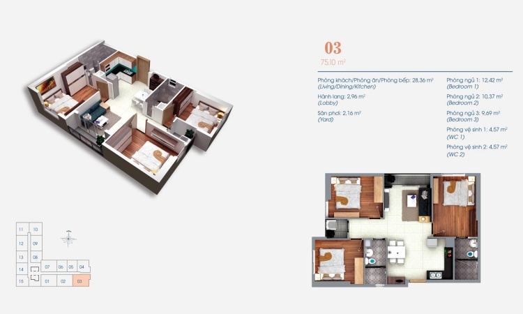 Thiết kế căn hộ Viva Plaza