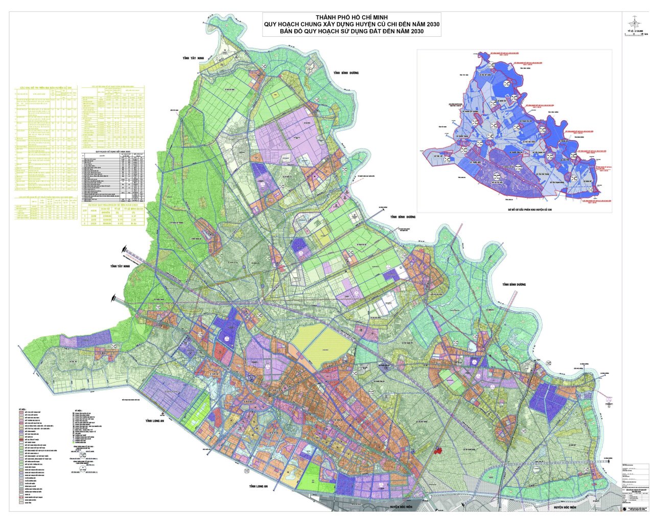 Bản đồ quy hoạch sử dụng đất đến năm 2030 của huyện Củ Chi