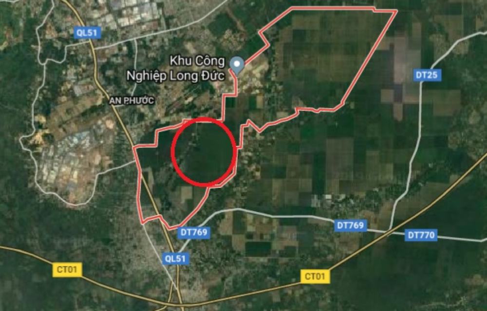 Vị trí chính xác của khu đất 92 ha trên Google Map