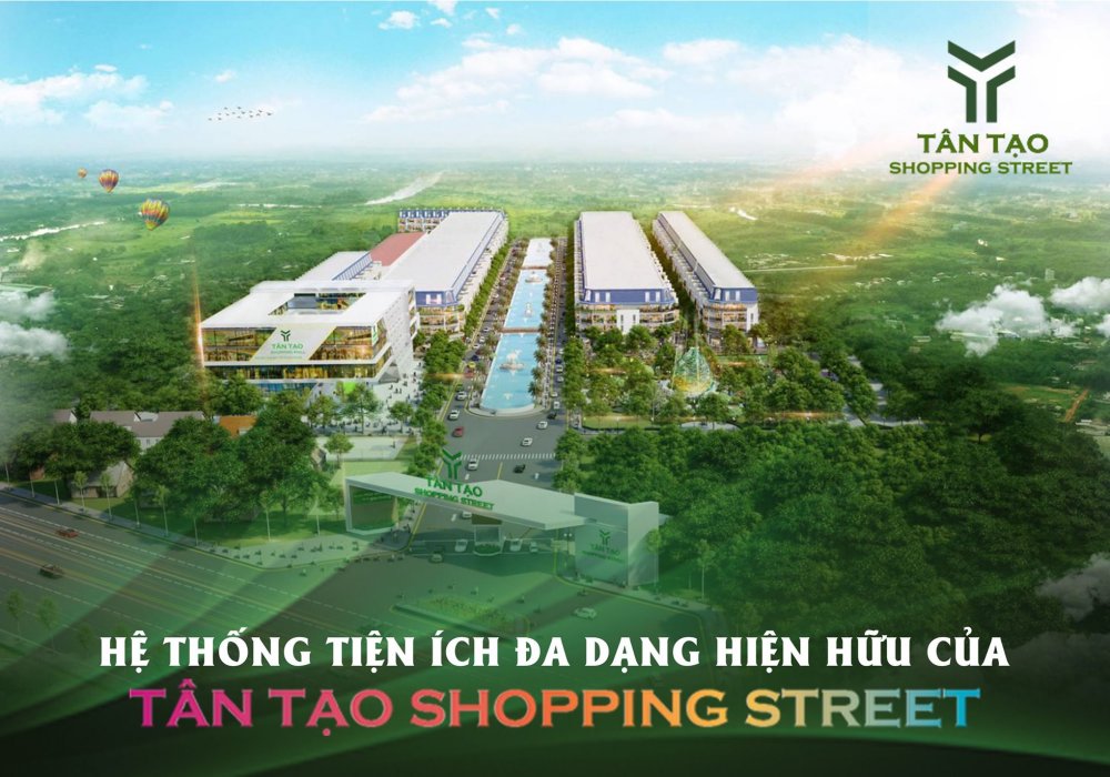 Phối cảnh dự án Tân Tạo Shopping Street Long An