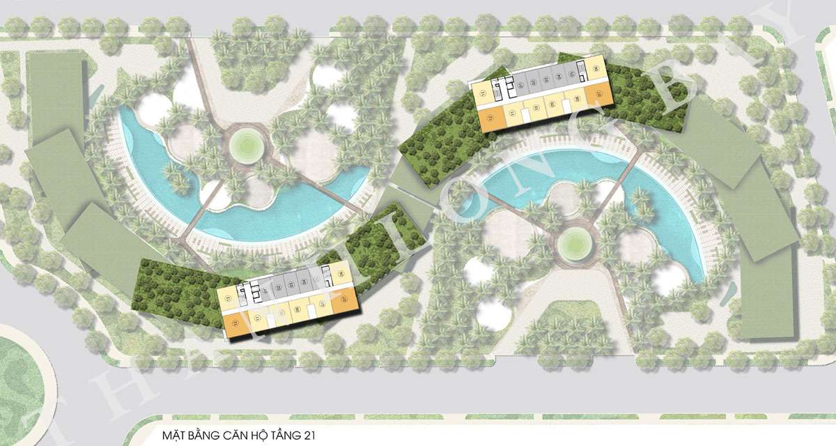 Mặt bằng tầng 21 Block Căn hộ Sky Garden