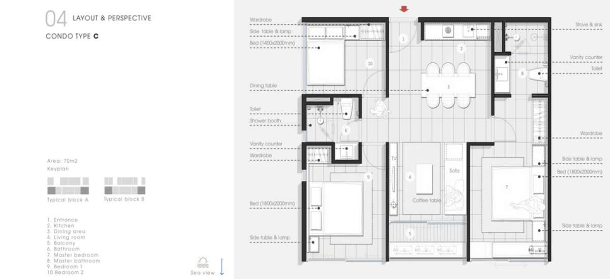 Thiết kế Căn hộ 3 Phòng Ngủ Thanh Long Bay