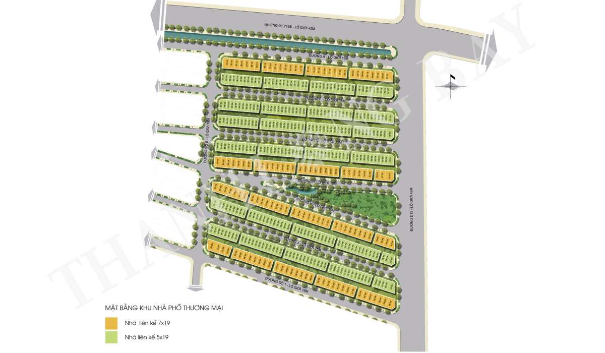 Mặt bằng phân lô Khu A của Thanh Long Bay