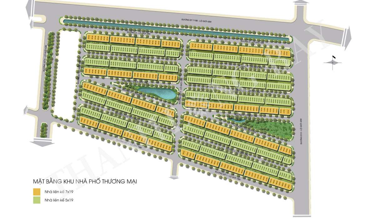 Mặt bằng phân lô Khu A và B của Thanh Long Bay