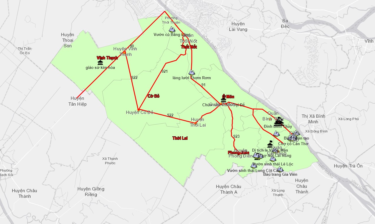 Bản đồ hành chính Thành Phố Cần Thơ khổ lớn năm 2023 – Invert.vn