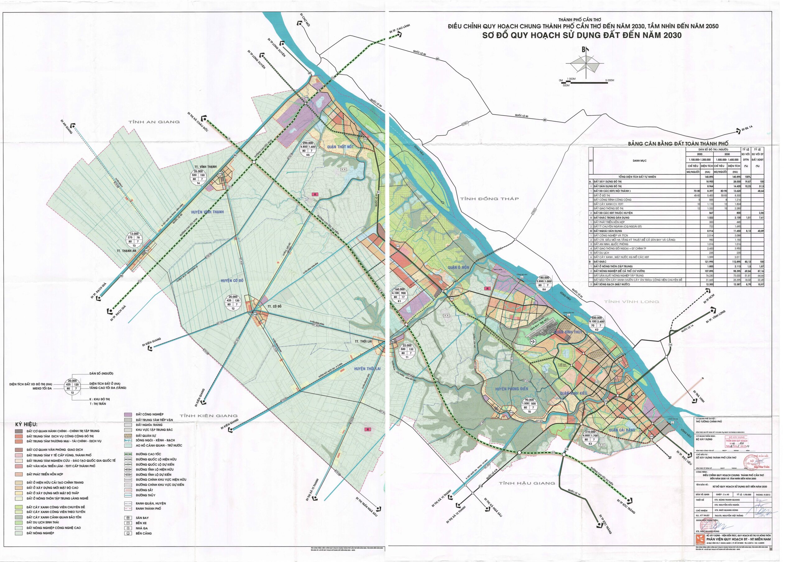 Bản đồ sử dụng đất thành phố Cần Thơ đến năm 2030