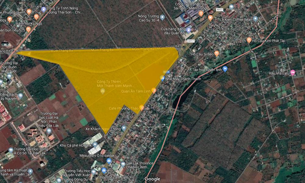 Vị trí dự án Vistaria Eco City Buôn Ma Thuột Đắk Lắk trên Google Maps