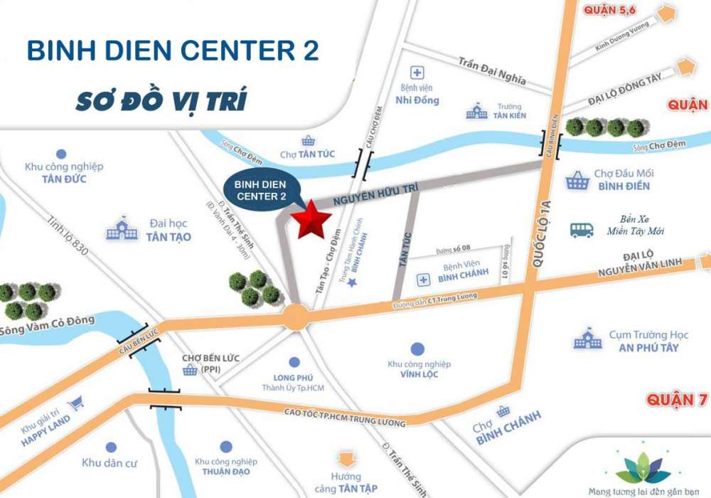 Vị trí dự án Bình Điền Center 2 