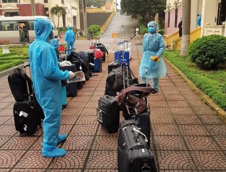Hình chụp tại khu cách ly ở doanh trại quân sự Bắc Ninh