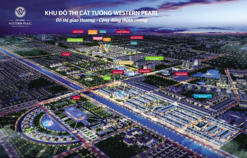 Phối cảnh toàn cảnh Cát Tường Western Pearl Vị Thanh Hậu Giang 