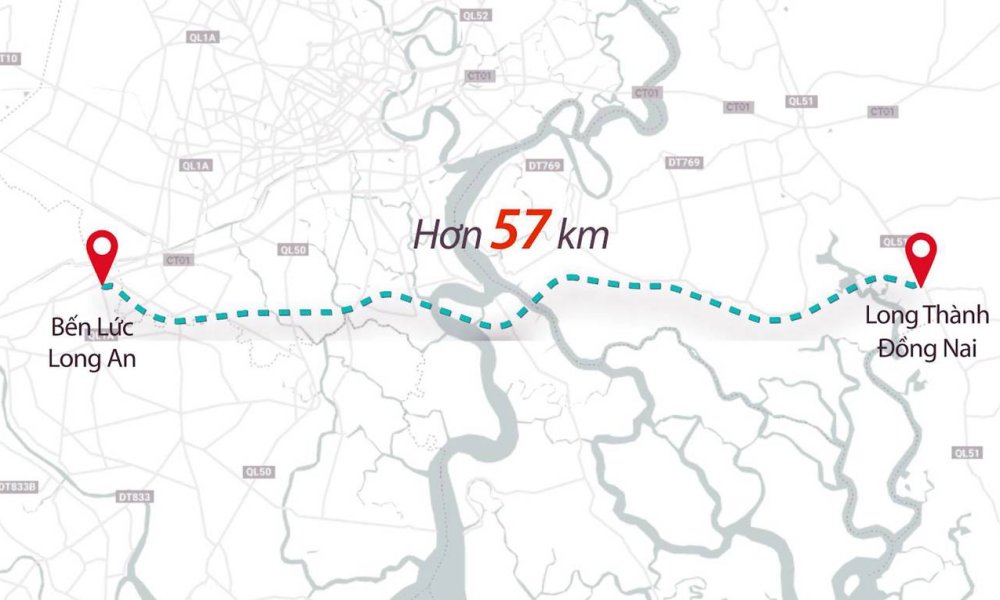  Bản đồ Cao tốc Bến Lức - Long Thành