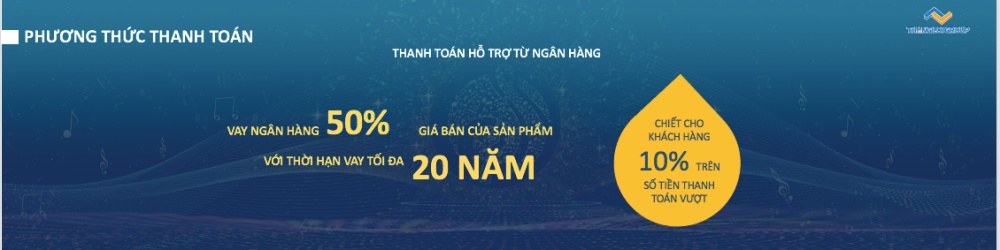 Ngân hàng hỗ trợ vay mỗi sản phẩm tại dự án The Sol City là 50%