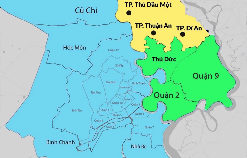 Hai thành phố Thuận An và Dĩ An hưởng lợi thế khi trở thành đô thị vệ tinh của “thành phố Thủ Đức”