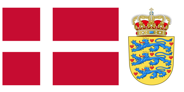 Quốc kỳ Đan Mạch là một lá cờ màu đỏ, với một chữ thập trắng kéo dài đến các cạnh.