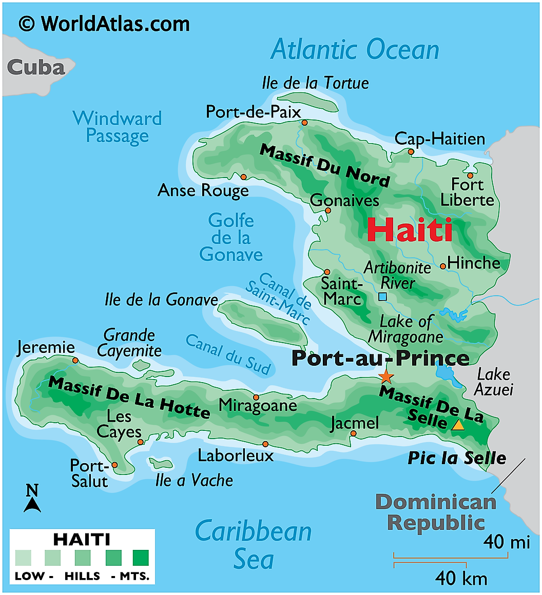 Bản đồ đất nước Haiti (Haiti Map) Khổ lớn, Phóng to 2024