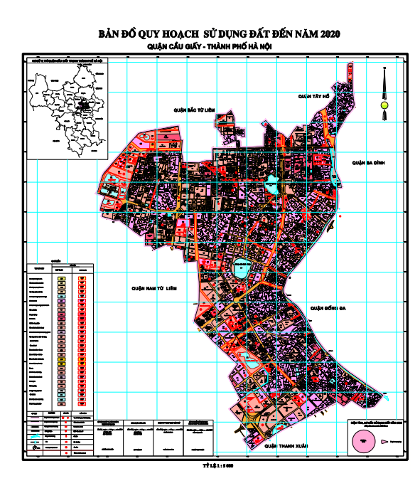 Bản đồ gia dụng quy hướng dùng khu đất Quận CG cầu giấy mới mẻ nhất