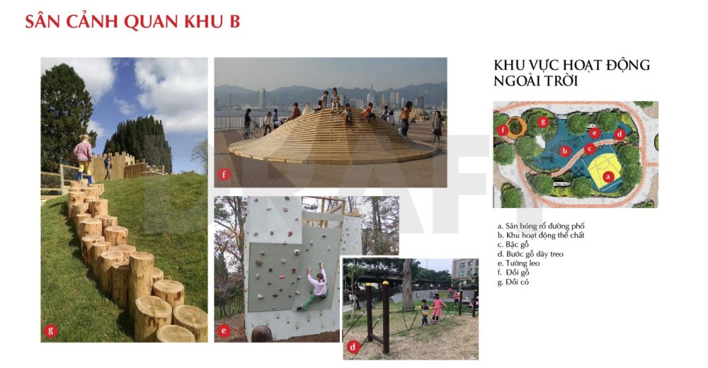 Tiện ích cảnh sân cảnh quan khu B tại căn hộ Astral City