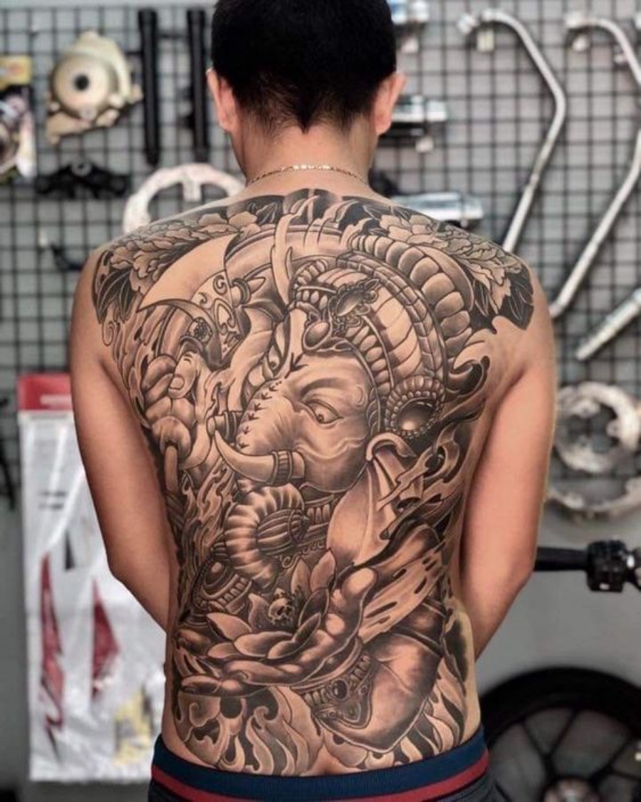 Hình xăm Ganesha phác thảo và ý nghĩa của hình xăm đối với phụ nữ trên  cánh tay và các bộ phận khác của cơ thể